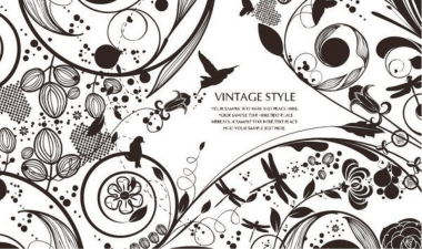 Vintage Style Floral Vector Background Free Vector, Free Vectors File