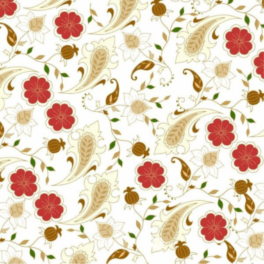 Floral Seamless Background In Retro Colors Free Vector Eps, Free Vectors File