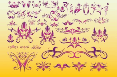 Floral Tattoo Art Free Vector Eps, Free Vectors File