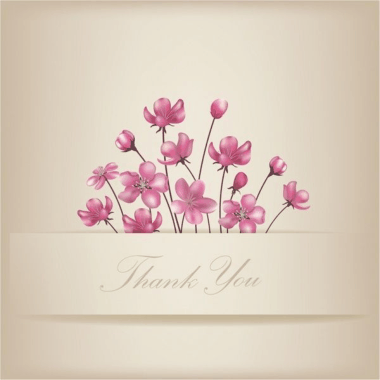 Floral Thank You Card Free Vector Eps, Free Vectors File