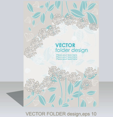 Folder Design Vector Floral Background Free EPS Vector, Free Vectors File