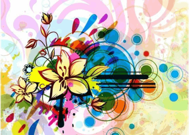Free Abstract Floral Illustration Free EPS Vector, Free Vectors File